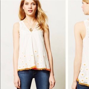 Anthropologie Vanessa Virginia Daisy Field Tank